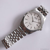 35mm Vintage Silver-tone ADEC Watch | Minimalist Unisex Date Watch