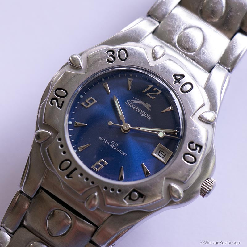 Cuarzo slazenger de tonos plateados de 38 mm de 38 mm reloj con