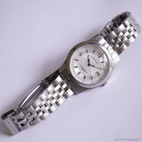 Vintage Silver-tone Longchamp Watch with Stainless Steel Bracelet