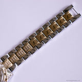 Vintage Two-tone Armitron Now Dress Watch with White Gemstones