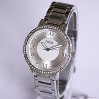 Vintage Minimalist Silver-tone Folio Watch for Her | Office Wear Watch