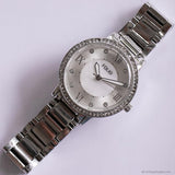 Vintage Minimalist Silver-tone Folio Watch for Her | Office Wear Watch