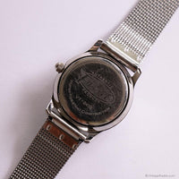 Vintage Silver-tone Fossil Day Date Office Watch for Ladies