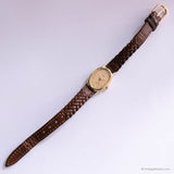 Vintage Analog Timex Quartz Watch | Elegant Gold-tone Watch for Her