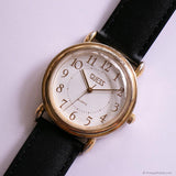 Vintage Classic Gold-tone Guess Watch with White Dial Unisex