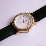 Vintage Classic Gold-tone Guess Watch with White Dial Unisex