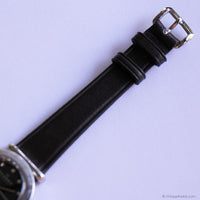 Vintage Black-Dial Skagen Denmark Watch for Women Silver-tone Quartz