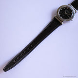 Vintage Black-Dial Skagen Denmark Watch for Women Silver-tone Quartz