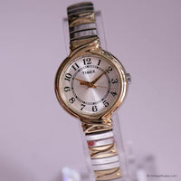 Vintage Two-tone Timex Women's Watch | Dainty Silver & Gold-Tone Watch