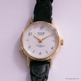 Vintage Gold-tone Acqua Indiglo by Timex Women's Watch with Black Strap