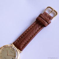 Vintage Gold-tone Elegant Pulsar Watch for Men with Champagne Dial