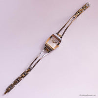 Tiny Vintage Square-Dial Timex Watch for Ladies | Two-tone Watch