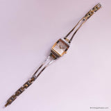 Tiny Vintage Square-Dial Timex Watch for Ladies | Two-tone Watch