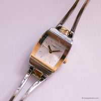 Tiny Vintage Square-Dial Timex Watch for Ladies | Two-tone Watch