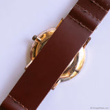 Vintage Rose-Gold Daniel Wellington Watch with Dark Brown Nato Strap