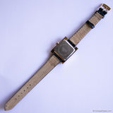 Vintage Gold-tone Rectangular TCM Watch for Women with Champagne Dial