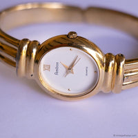 Vintage Gold-tone Armitron Bangle Watch for Ladies Extra Small Wrists