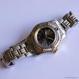 Vintage Gray-Dial Fossil F2 Sporty Watch | Two-tone Ladies' Date Watch