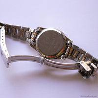 Vintage Gray-Dial Fossil F2 Sporty Watch | Two-tone Ladies' Date Watch