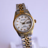 Vintage Pearly-Dial Armitron Dress Watch for Ladies with Gemstones