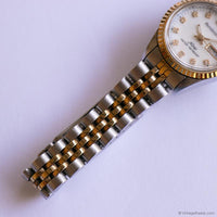 Vintage Pearly-Dial Armitron Dress Watch for Ladies with Gemstones