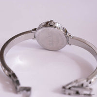 Vintage Relic Silver-tone Dress Watch with White Stones | Bridal Watch