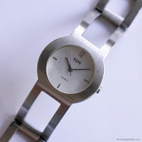 Vintage Minimalist TCM Watch for Women | Silver-tone Office Watch