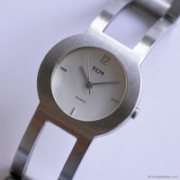 Vintage Minimalist TCM Watch for Women | Silver-tone Office Watch