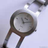 Vintage Minimalist TCM Watch for Women | Silver-tone Office Watch