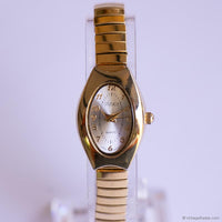 Dainty Vintage Studio Watch for Ladies | Tiny Gold-tone Oval Quartz Watch