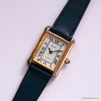 Vintage Gold-tone Elgin Tank Watch for Women with Roman Numerals