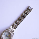 Elegant Vintage Tinker Bell Watch with White Gemstones Tiny Wrist Sizes