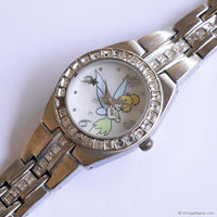 Elegant Vintage Tinker Bell Watch with White Gemstones Tiny Wrist Sizes