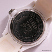 Glace blanche montre avec strassons | Vintage sportif montre Pour les femmes