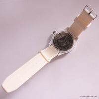 Glace blanche montre avec strassons | Vintage sportif montre Pour les femmes