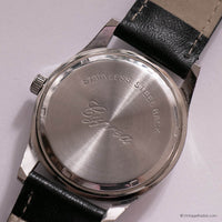 Vintage Black-Dial Cyprea Watch | Minimalist Silver-tone Unisex Watch