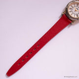 Tiny Vintage Forenza Japan Quartz Watch for Women with Red Strap