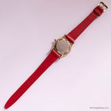 Tiny Vintage Forenza Japan Quartz Watch for Women with Red Strap