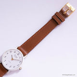 Vintage Minimalist Sydow Quartz Watch for Women Light Brown Strap