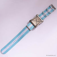 Vintage Kontakt Rectangular Watch with Gemstones & Nato© Strap