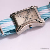 Vintage Kontakt Rectangular Watch with Gemstones & Nato© Strap