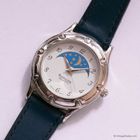 Vintage Rumours Moon and Stars Watch for Women with Blue Strap