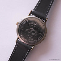Vintage Gold-tone Timex Watch for Men with Champagne Dial & Gray Strap