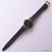 Vintage Gold-tone Timex Watch for Men with Champagne Dial & Gray Strap