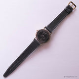 Vintage Gold-tone Timex Watch for Men with Champagne Dial & Gray Strap