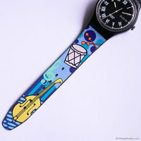 1991 Nero GB722 Swatch Uhr | Schweizer machte Tagesdatum Swatch Uhr