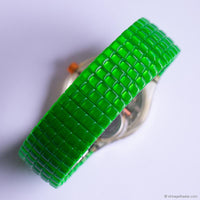 Swatch GREEN SPEED SSK110/SSK111 Watch | Rare 1993 Stop Swatch