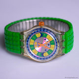 Swatch GREEN SPEED SSK110/SSK111 Watch | Rare 1993 Stop Swatch