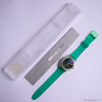 Swatch GG137 MC SQUARE Watch | Vintage Tartan Pattern Swatch Watch Gent