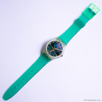 Swatch GG137 MC SQUARE Watch | Vintage Tartan Pattern Swatch Watch Gent